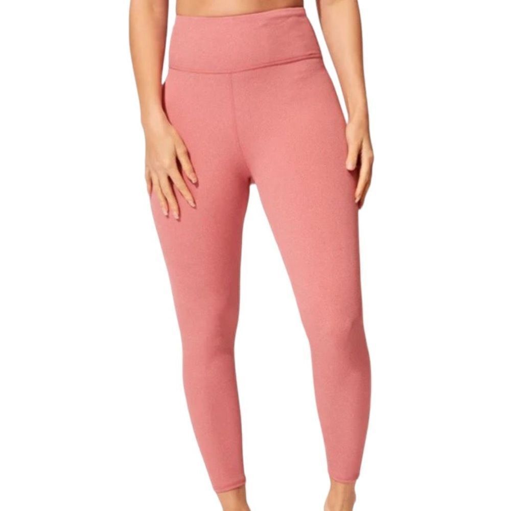 T4T Women’s Leggings High Waist Full Length Ribbed Pink Coral Size Medium NEW NW